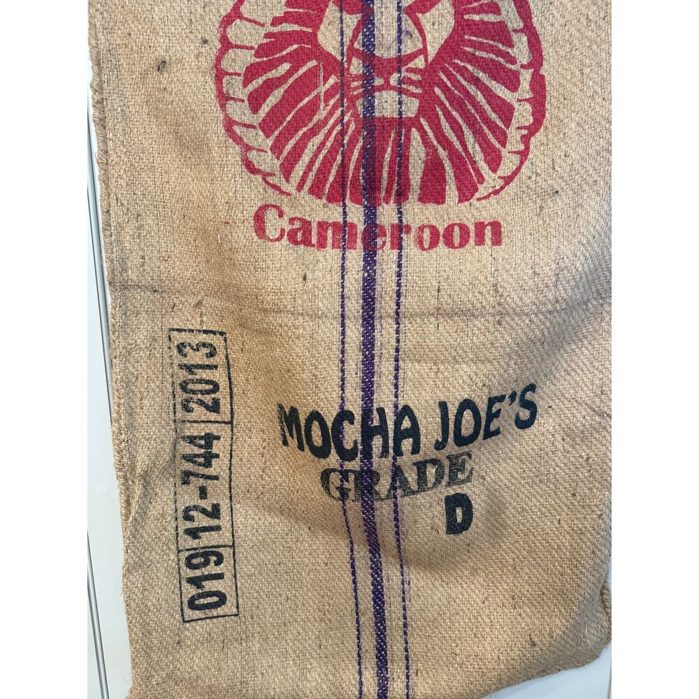 Jute Burlap Coffee Bag Sack Oku Cameroon Mocha Joe’s JL - Picture 4 of 4
